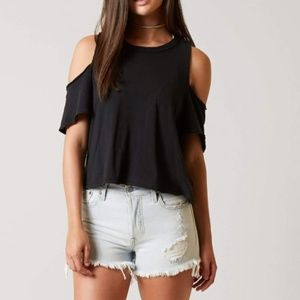 NWT Free People Taurus Tee  Cold Shoulder Top Sm